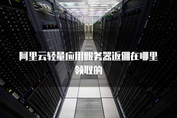 阿里云轻量应用服务器返佣在哪里领取的