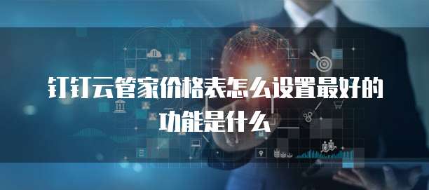 钉钉云管家价格表怎么设置最好的功能是什么