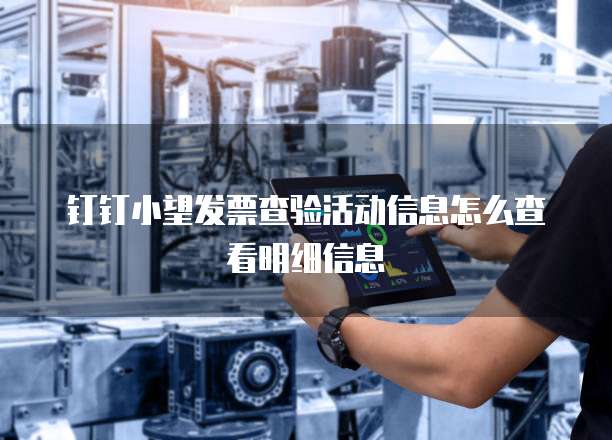 钉钉小望发票查验活动信息怎么查看明细信息