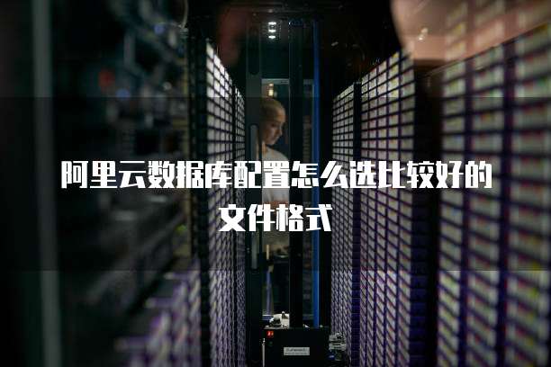 阿里云数据库配置怎么选比较好的文件格式