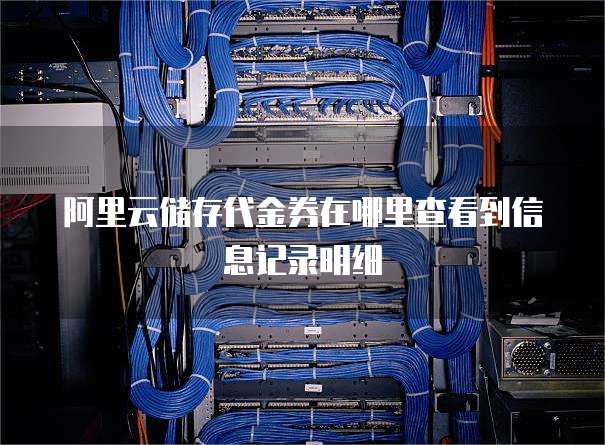 阿里云储存代金券在哪里查看到信息记录明细