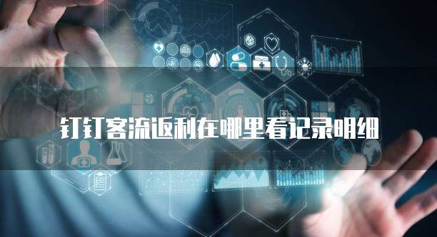 钉钉客流返利在哪里看记录明细