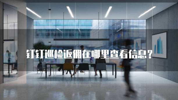 钉钉巡检返佣在哪里查看信息?