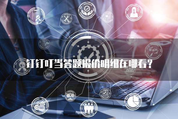 钉钉叮当答题报价明细在哪看?