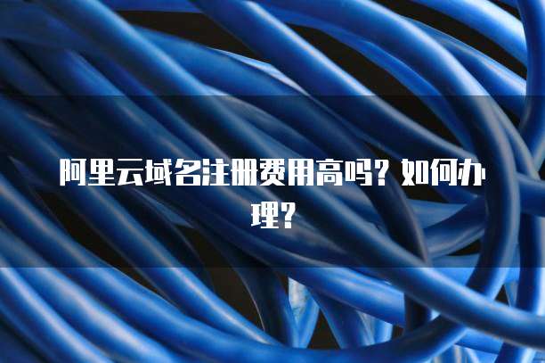 阿里云域名注册费用高吗?如何办理?