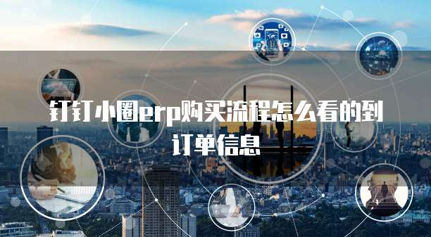 钉钉小圈erp购买流程怎么看的到订单信息