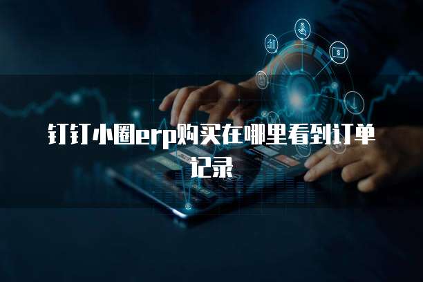 钉钉小圈erp购买在哪里看到订单记录