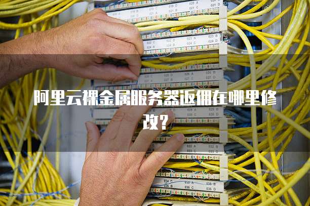 阿里云裸金属服务器返佣在哪里修改？