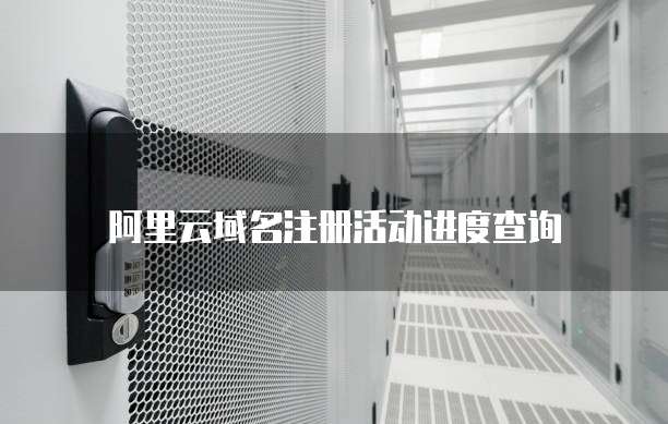 阿里云域名注册活动进度查询