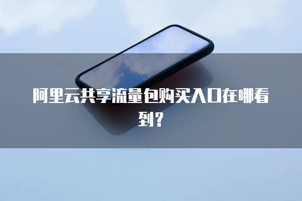 阿里云共享流量包购买入口在哪看到？