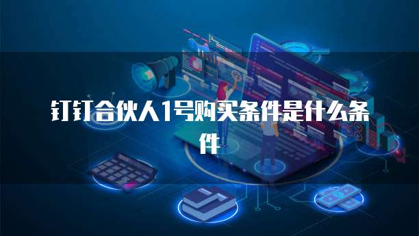 钉钉合伙人1号购买条件是什么条件