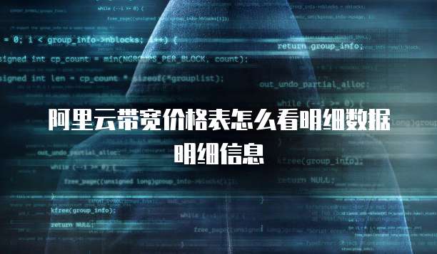 阿里云带宽价格表怎么看明细数据明细信息