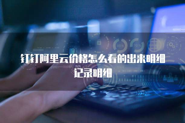 钉钉阿里云价格怎么看的出来明细记录明细