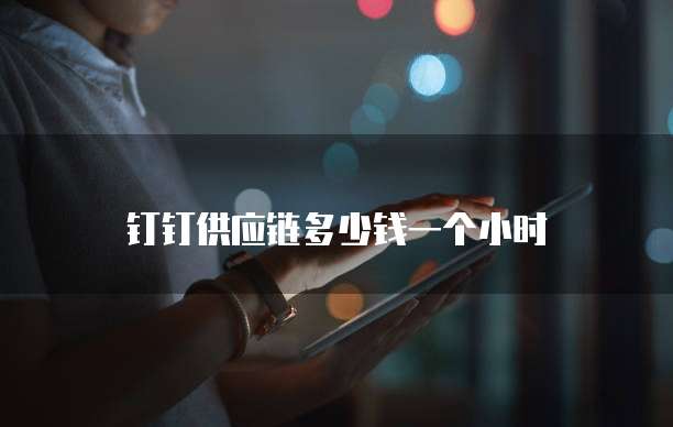 钉钉供应链多少钱一个小时
