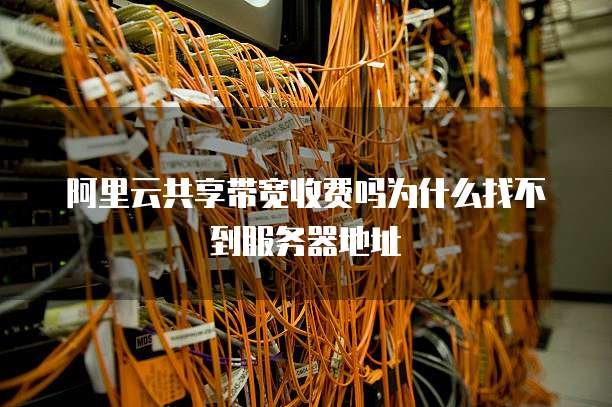 阿里云共享带宽收费吗为什么找不到服务器地址