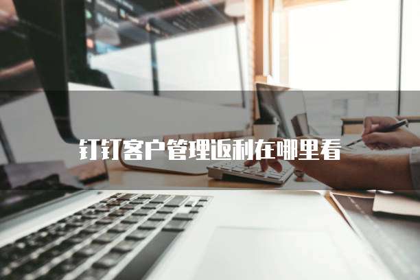 钉钉客户管理返利在哪里看