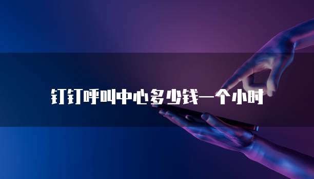 钉钉呼叫中心多少钱一个小时