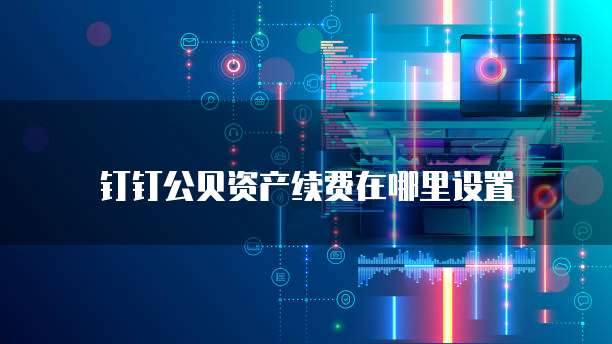 钉钉公贝资产续费在哪里设置