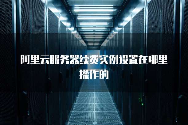 阿里云服务器续费实例设置在哪里操作的