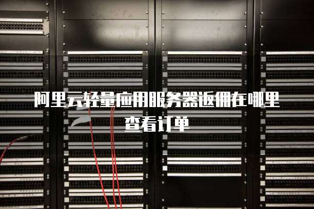 阿里云轻量应用服务器返佣在哪里查看订单