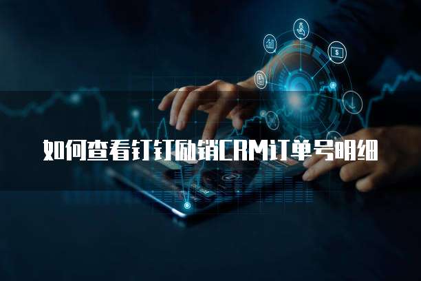 如何查看钉钉励销CRM订单号明细