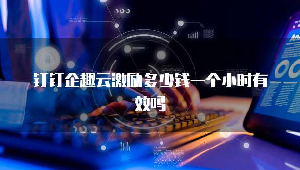 钉钉企趣云激励多少钱一个小时有效吗