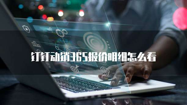 钉钉动销365报价明细怎么看