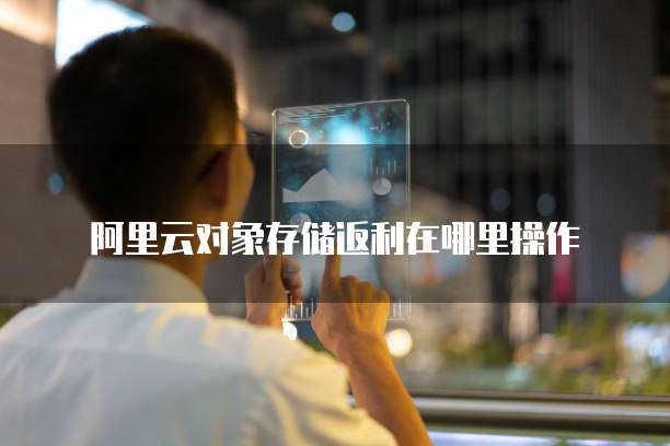 阿里云对象存储返利在哪里操作