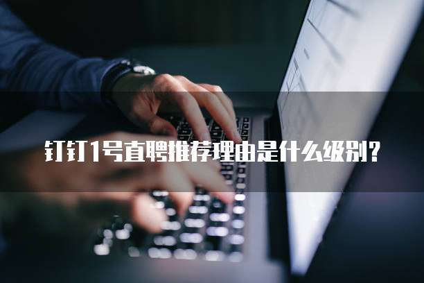 钉钉1号直聘推荐理由是什么级别?