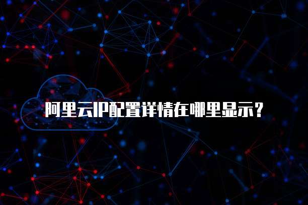 阿里云IP配置详情在哪里显示？