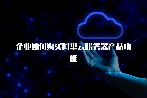 企业如何购买阿里云服务器产品功能