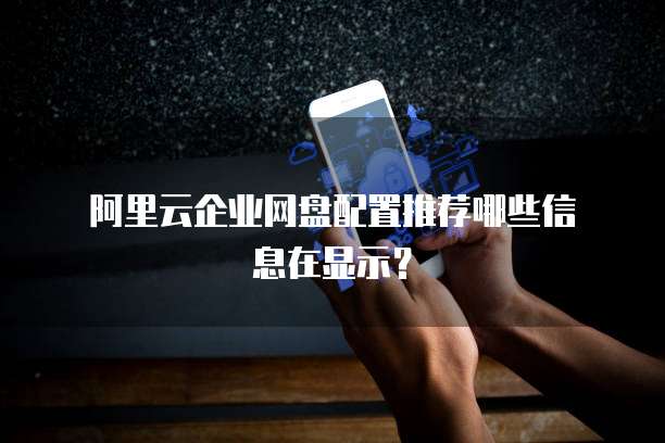  阿里云企业网盘配置推荐哪些信息在显示？