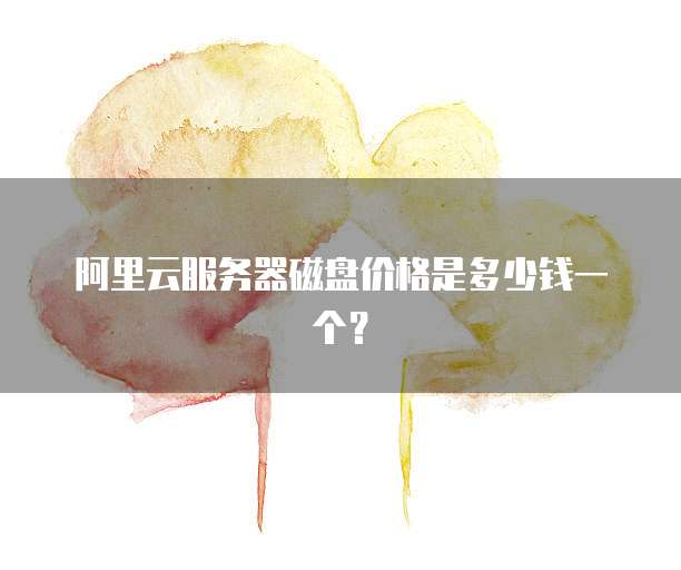 阿里云服务器磁盘价格是多少钱一个?
