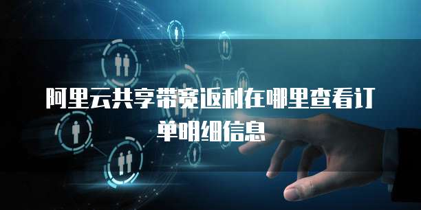 阿里云共享带宽返利在哪里查看订单明细信息