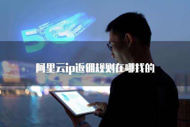 阿里云ip返佣规则在哪找的