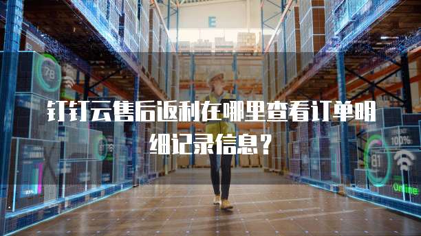钉钉云售后返利在哪里查看订单明细记录信息?