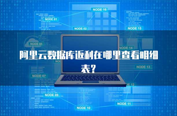 阿里云数据库返利在哪里查看明细表?