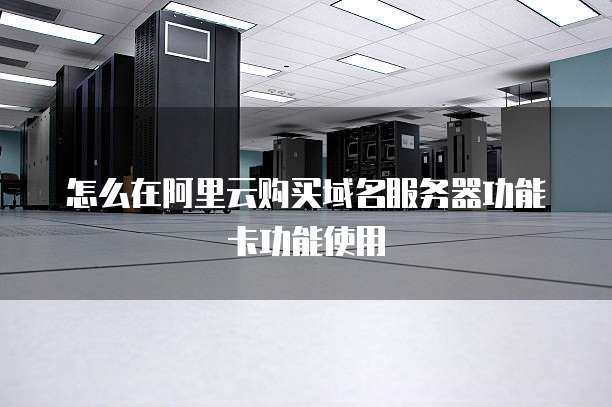 怎么在阿里云购买域名服务器功能卡功能使用