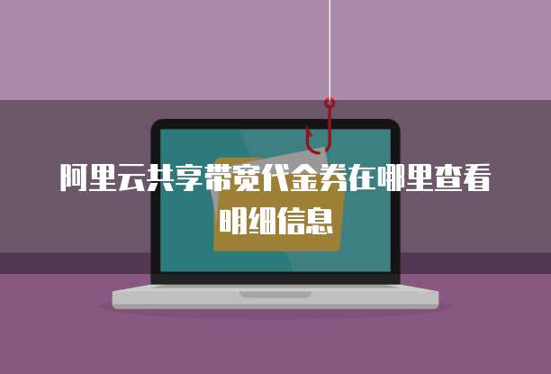 阿里云共享带宽代金券在哪里查看明细信息