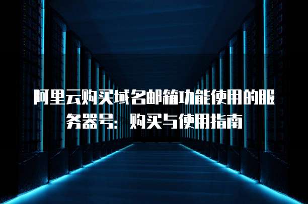 阿里云购买域名邮箱功能使用的服务器号:购买与使用指南