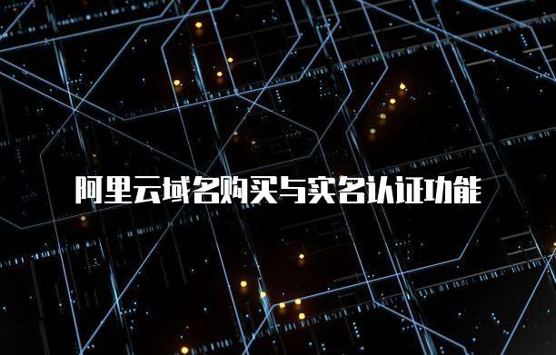 阿里云域名购买与实名认证功能