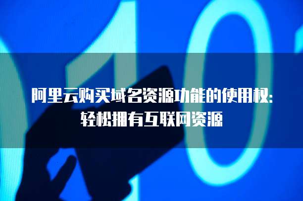 阿里云购买域名资源功能的使用权:轻松拥有互联网资源