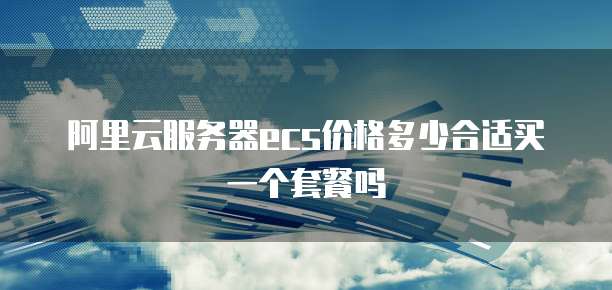阿里云服务器ecs价格多少合适买一个套餐吗