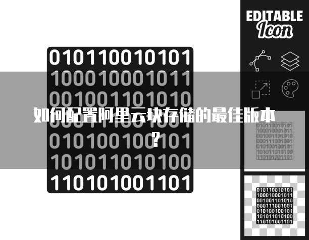 如何配置阿里云块存储的最佳版本?
