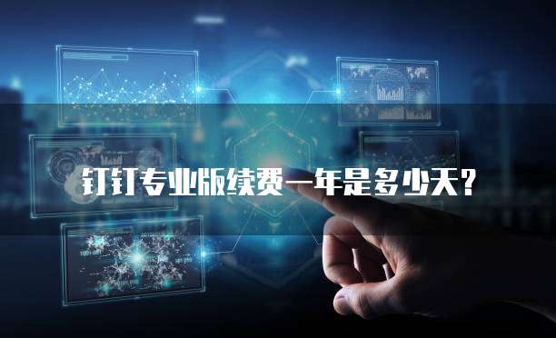 钉钉专业版续费一年是多少天?