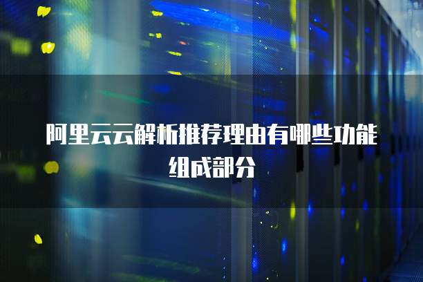 阿里云云解析推荐理由有哪些功能组成部分