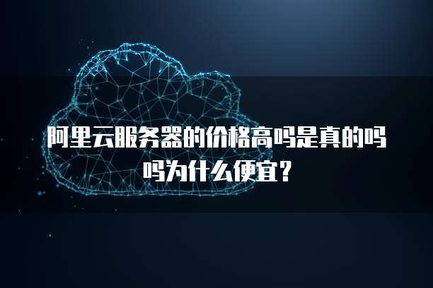 阿里云服务器的价格高吗是真的吗吗为什么便宜?