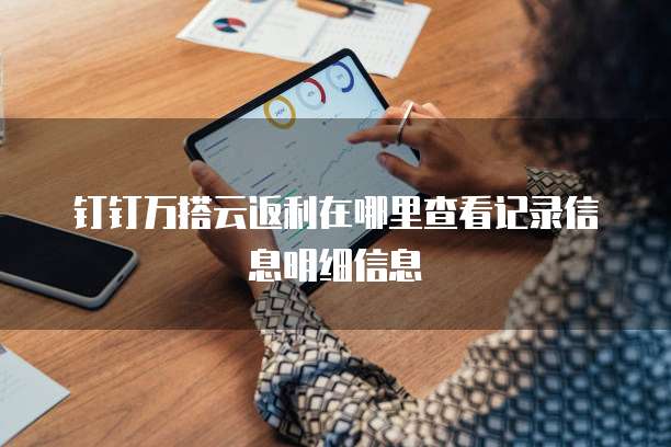 钉钉万搭云返利在哪里查看记录信息明细信息