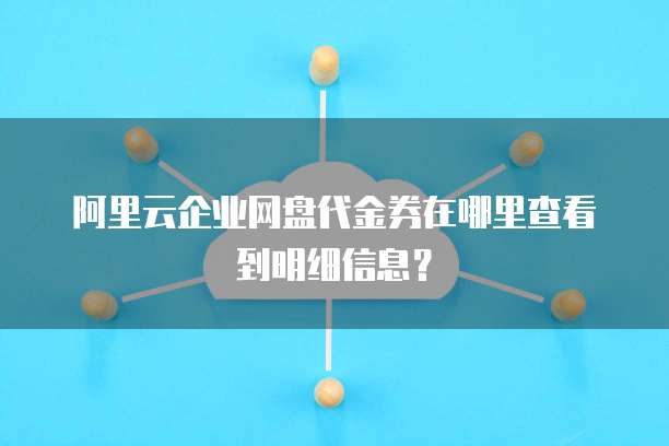 阿里云企业网盘代金券在哪里查看到明细信息?