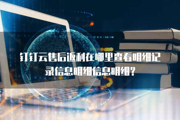 钉钉云售后返利在哪里查看明细记录信息明细信息明细?